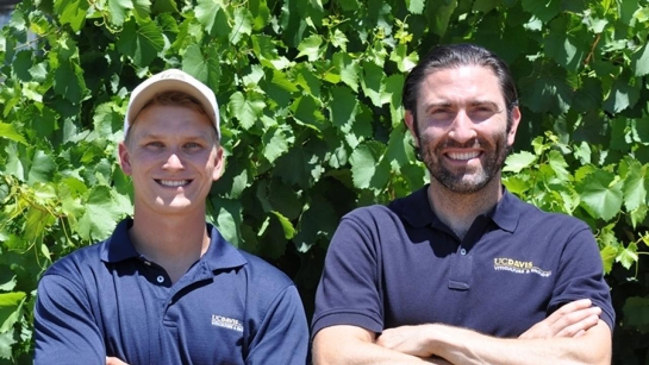 Vineyard manager Nathan Kane and enologist Spencer Falor-Ward.