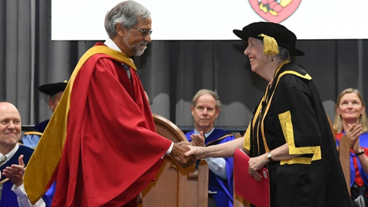 Dr. Singh receives his degree