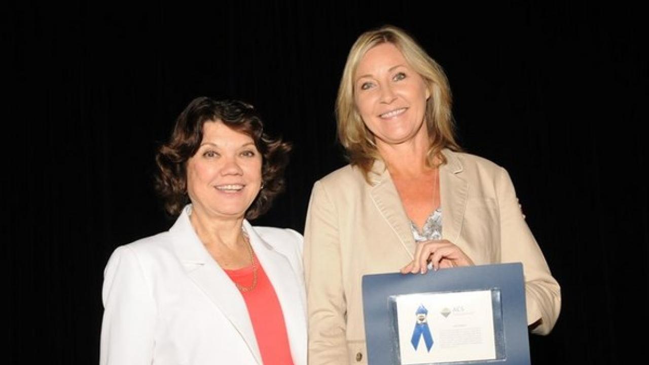 Dr. Alyson Mitchell, right, with a fellow ACS member.