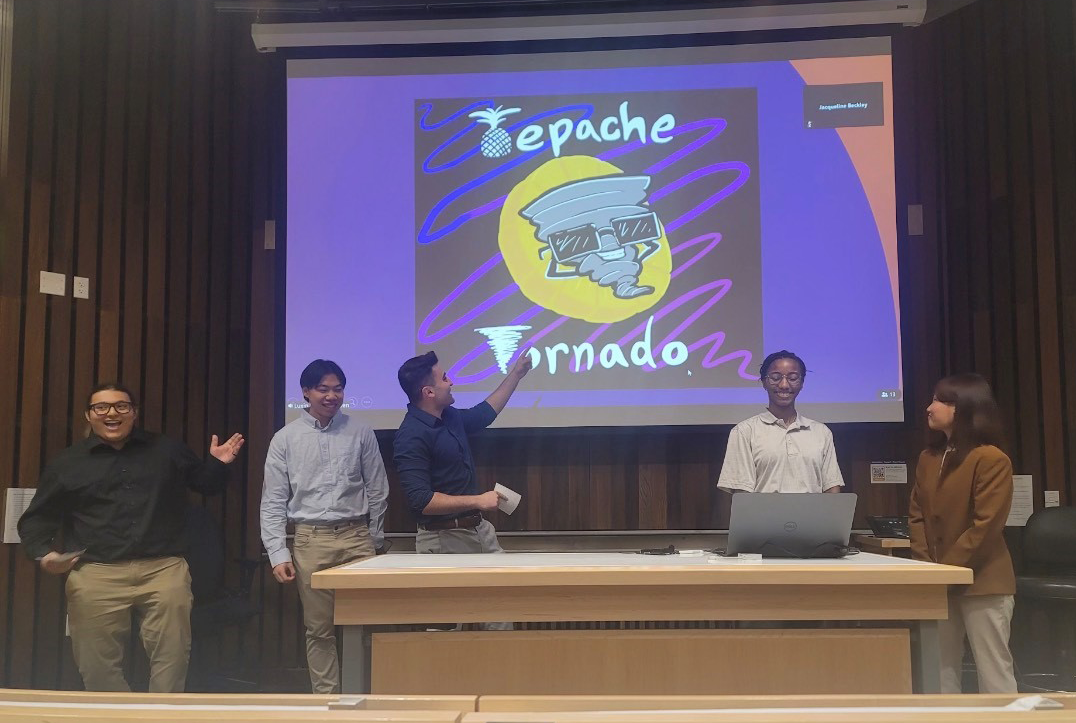 Tepache Tornado team members presenting their product