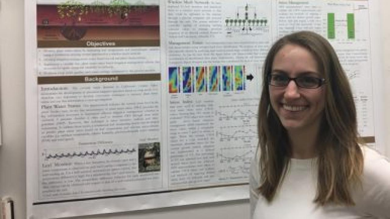 Erin Kizer with her winning poster.