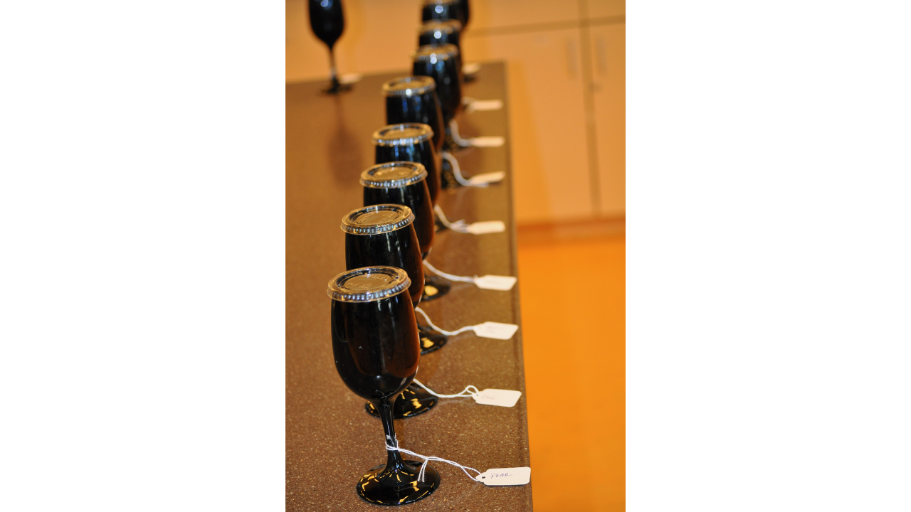 Black wine glasses
