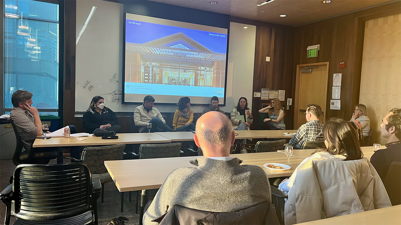 Maria Marco and the ”Grad School: Our shared experiences” workshop, Feb. 2024