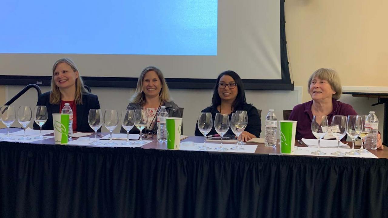 Winemakers Lydia Cummins, Jillian Johnson, Tondi Bolkan and Signe Zoller shared their yeast nutrient philosophies to create the optimal environment for a successful fermentation. Panel of speakers