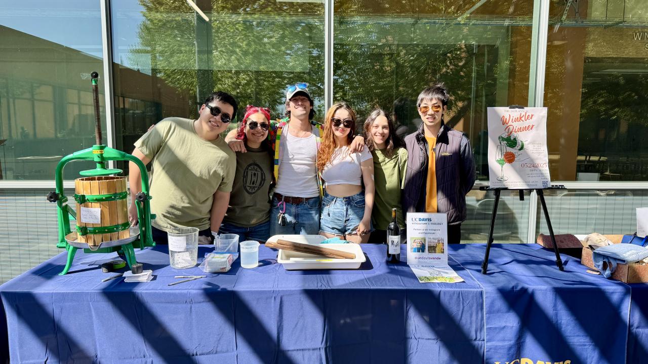 Students at picnic day table