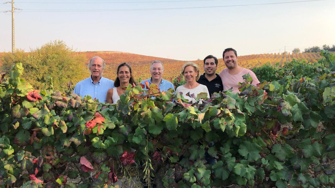Dr. Block (third from left) with the team from Quinta da Chocapatha, north of Lisbon team at portuguese winery