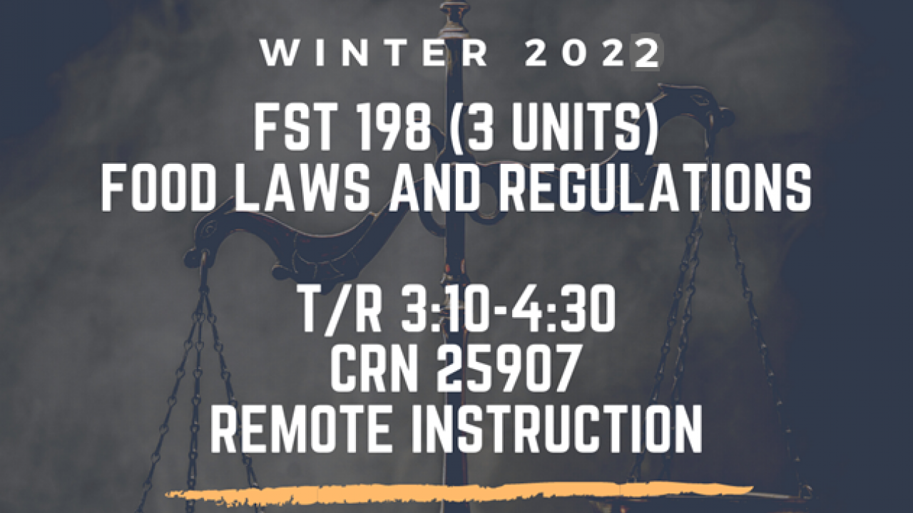 FST 198 Winter 2022 flyer