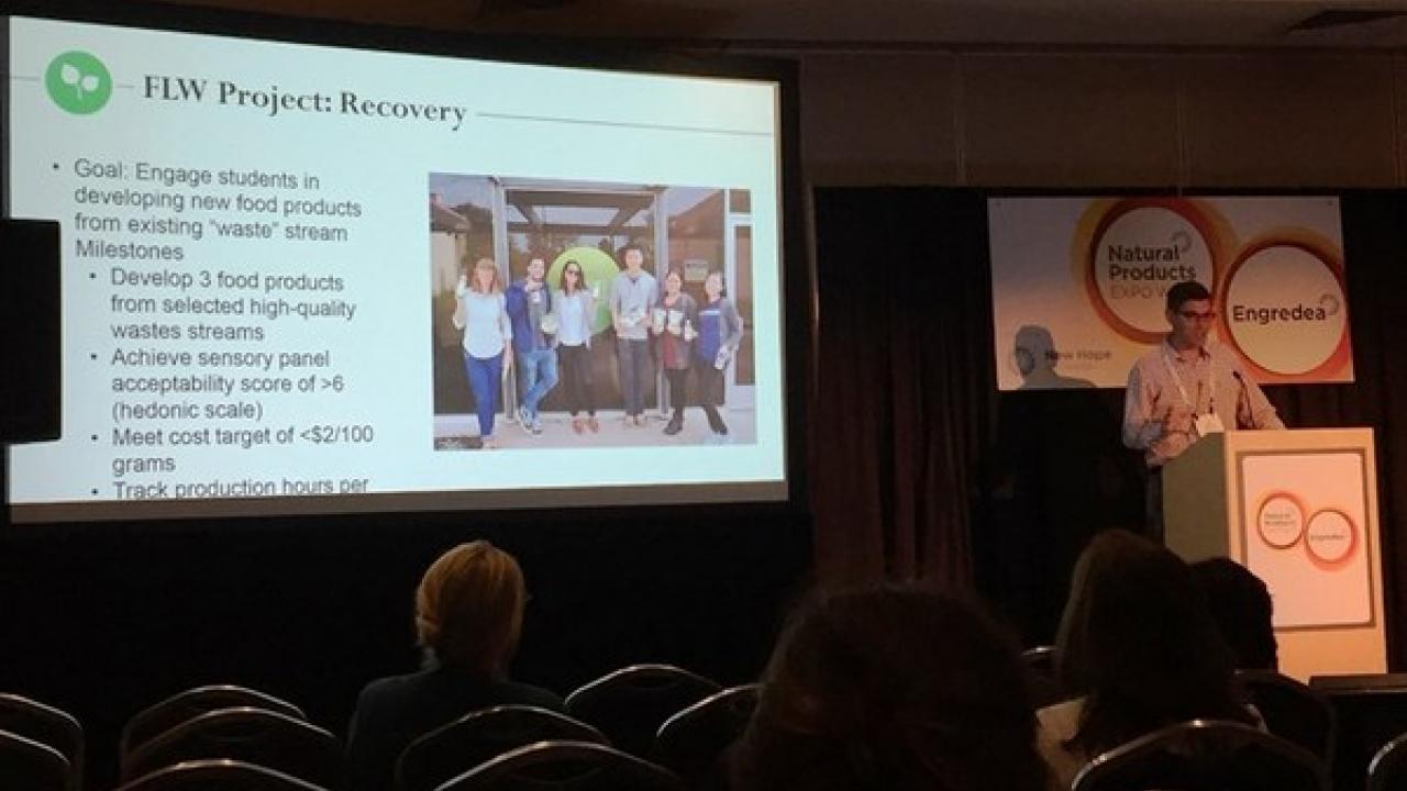 FST Assistant Professor Ned Spang presenting at Natural Products Expo West FST Assistant Professor Ned Spang presenting at Natural Products Expo West