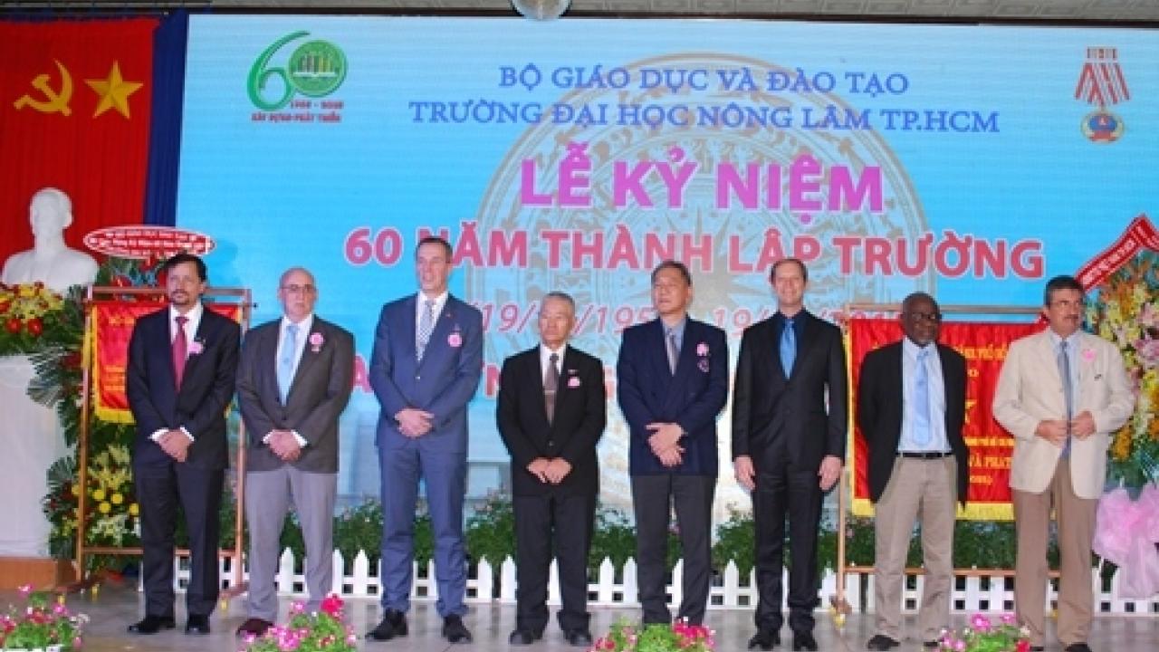 Dr. Young (3rd from right) and other awardees