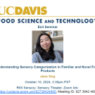 Exit Seminar for Jane Ong, 3:30 - 4:30 pm Oct. 10, 2024