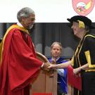 Dr. Singh receives his degree