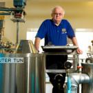 Dr. Bamforth in the brewery