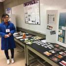 Posters and hands on activities helped the public learn about yeast.